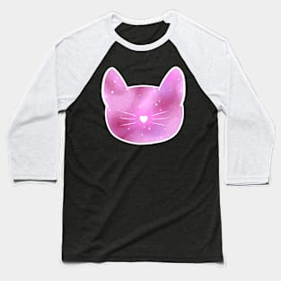 Kitty Pink Galaxy Baseball T-Shirt